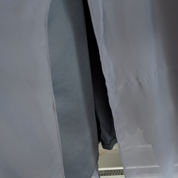 Dessy Collection Gray Sleeveless Wrap Sundress for Cocktail - Picture 4 of 12